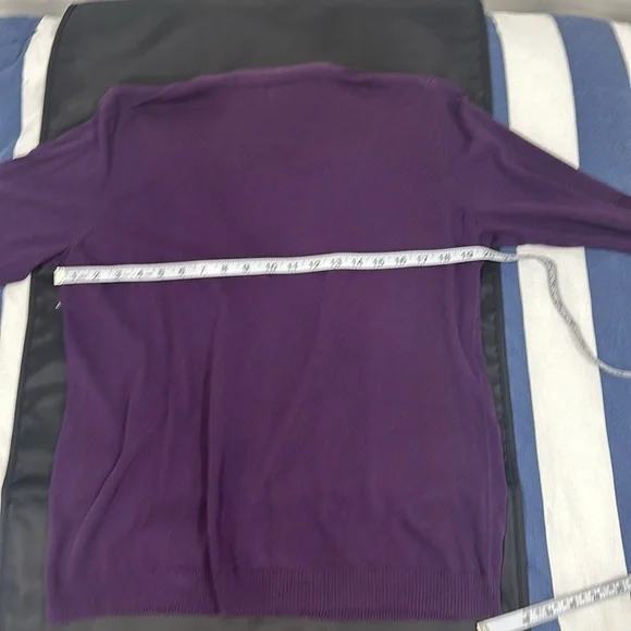 Talbots dark purple XL Cardigan great for cool nights - Picture 7 of 7